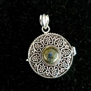 New Labradorite 925 Silver Poison Pendant.
